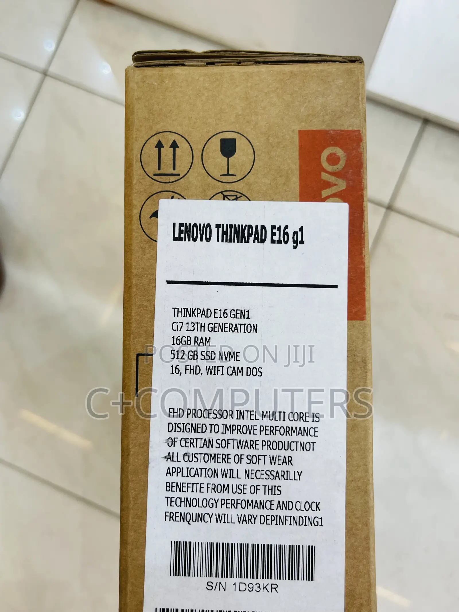 New Laptop Lenovo Thinkpad E16 G1 16GB Intel Core I7 SSD 512GB