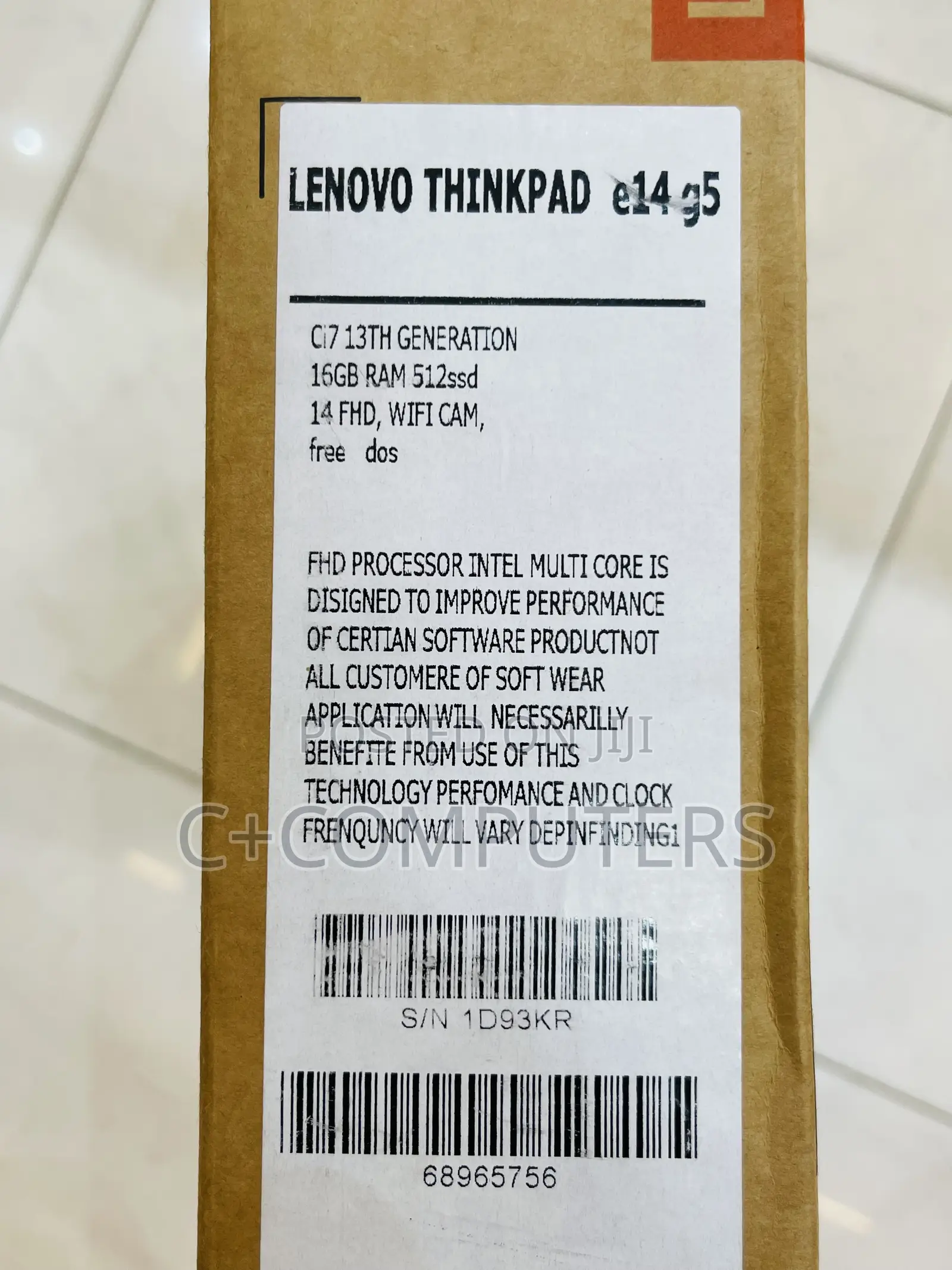 New Laptop Lenovo ThinkPad E14 G5 16GB Intel Core I7 SSD 512GB