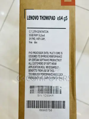 New Laptop Lenovo ThinkPad E14 G5 16GB Intel Core I7 SSD 512GB