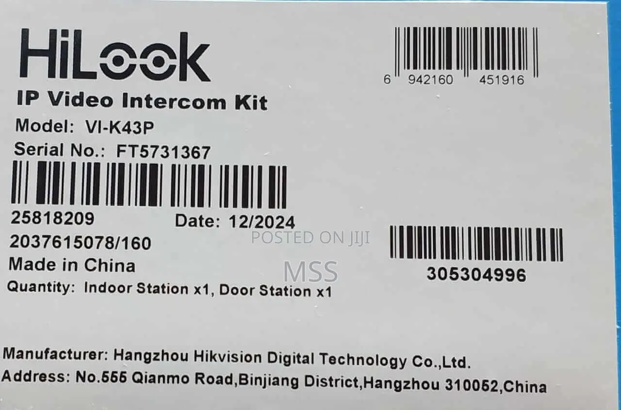 Ip Video Intercom Kit-Hilook