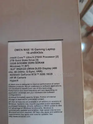 New Laptop HP Omen Max 16 32GB Intel Core Ultra 9 SSD 2T
