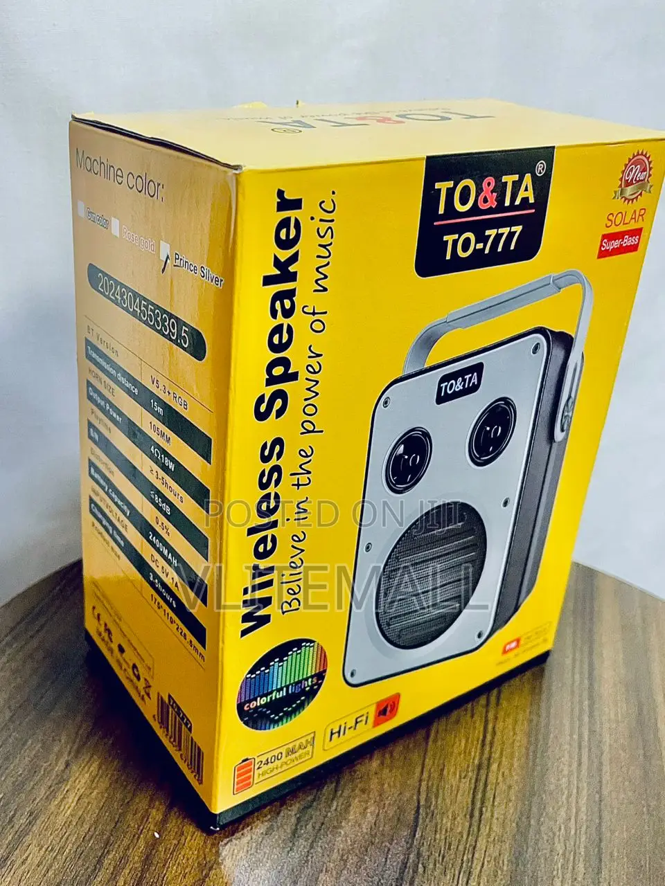 To Ta Solar Wireless Speaker ( to-777 )