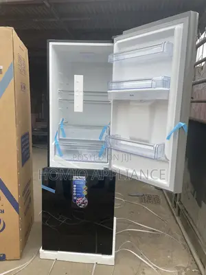 Pearl 309ltr Black Mirror Refrigerator – Built-in Dispenser