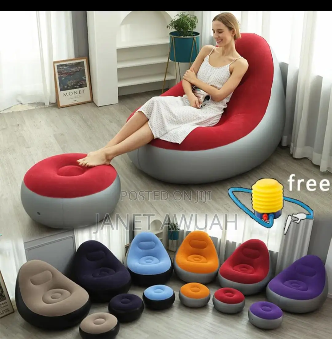 Inflatable Lazy Sofa With Leg Rest and a Free Pump