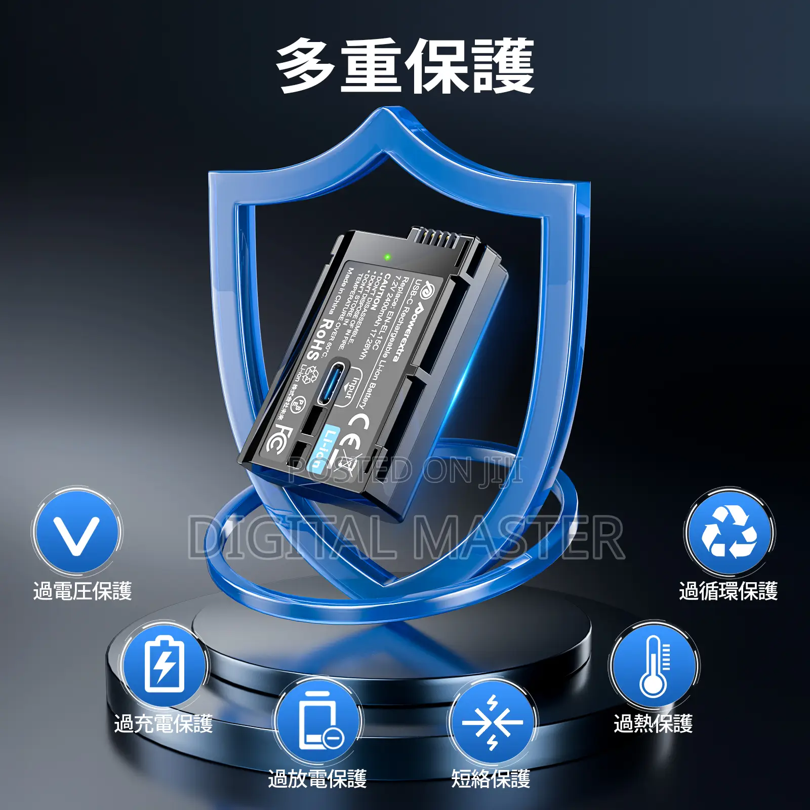 Powerextra Lp-E15 Battery (Usb-C Charging)