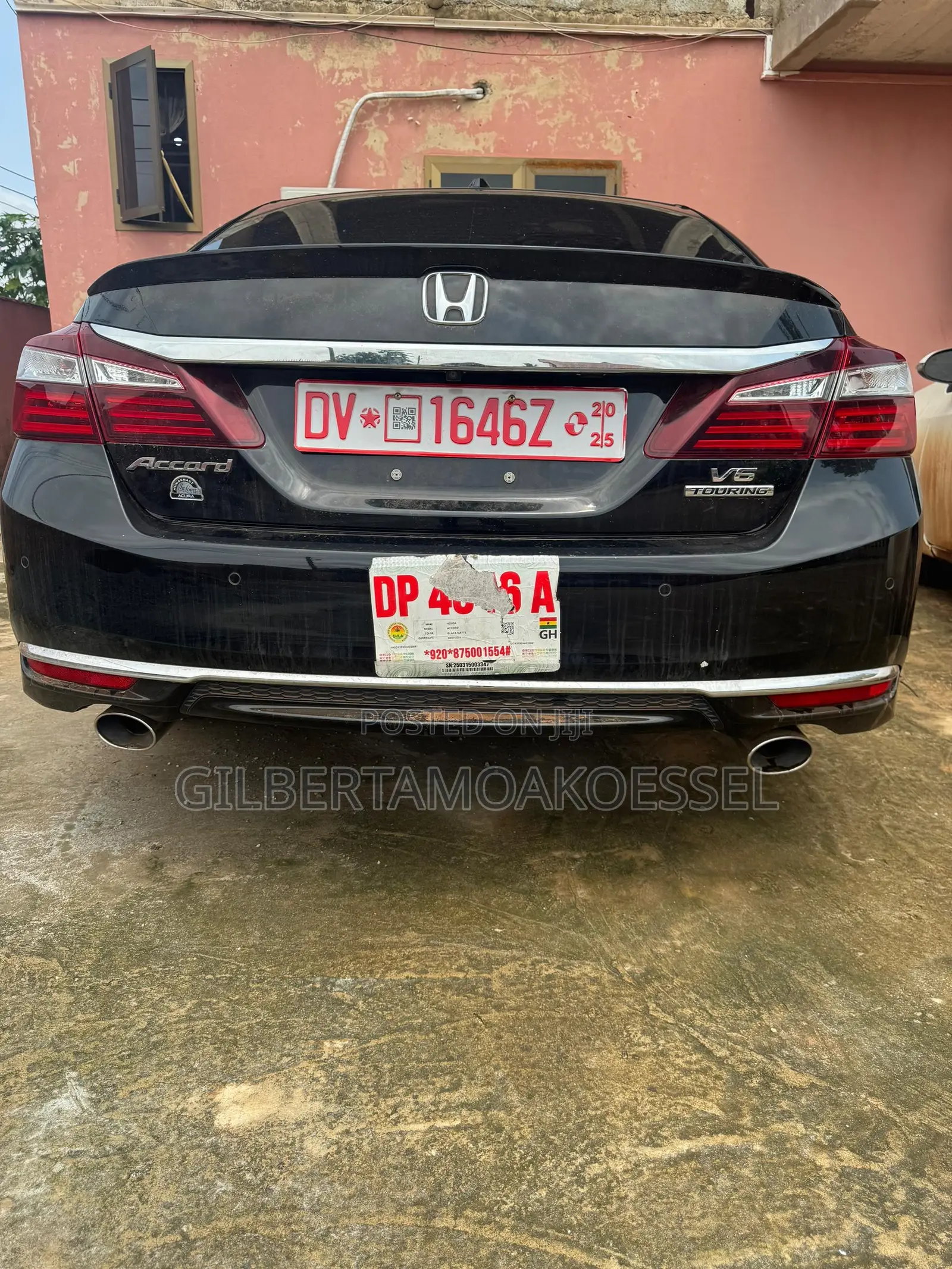 Honda Accord Touring V6 4dr Sedan FWD (3.5L 6cyl 6A) 2017 Black