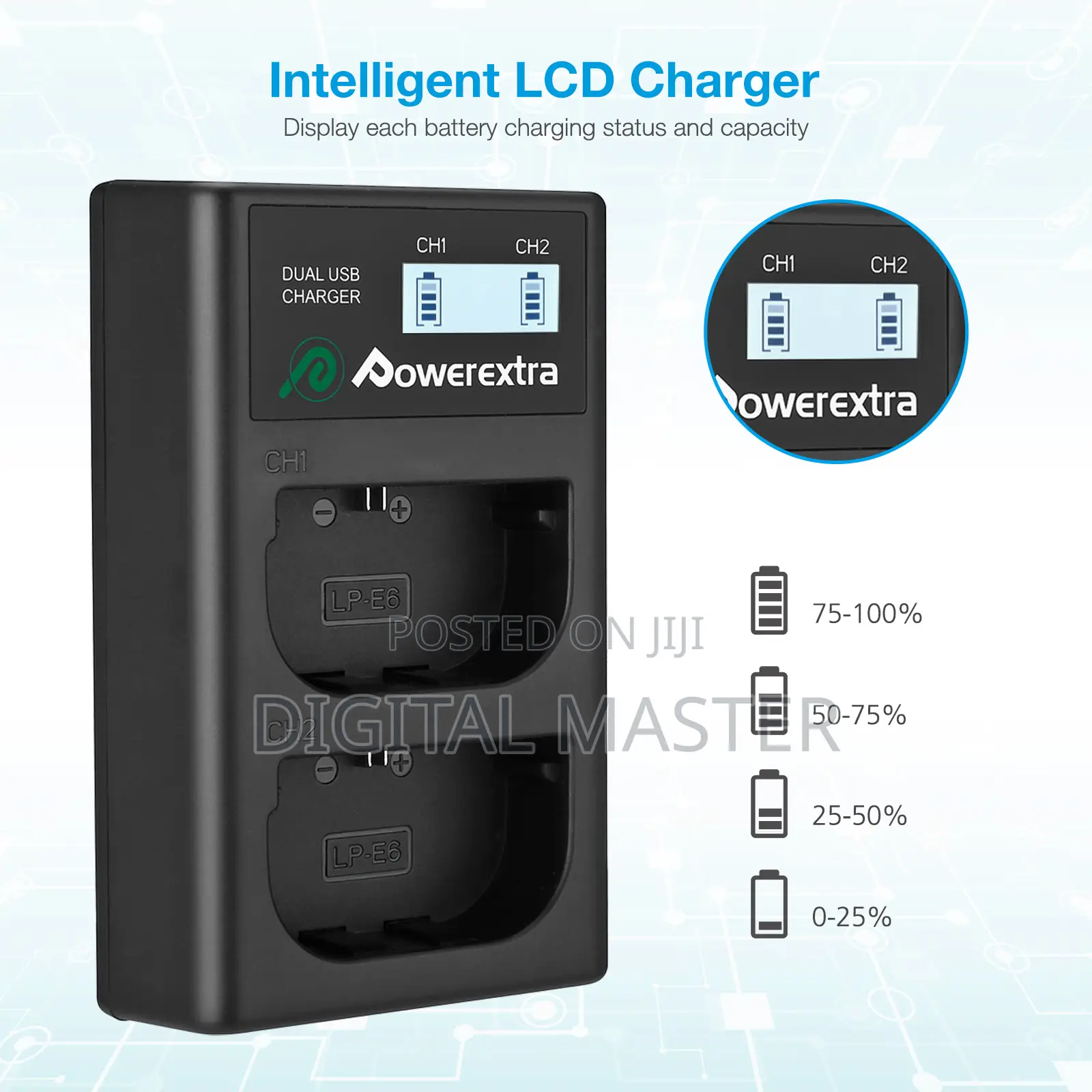 Powerextra Lp-E6nh 2-Pack 2950mah
