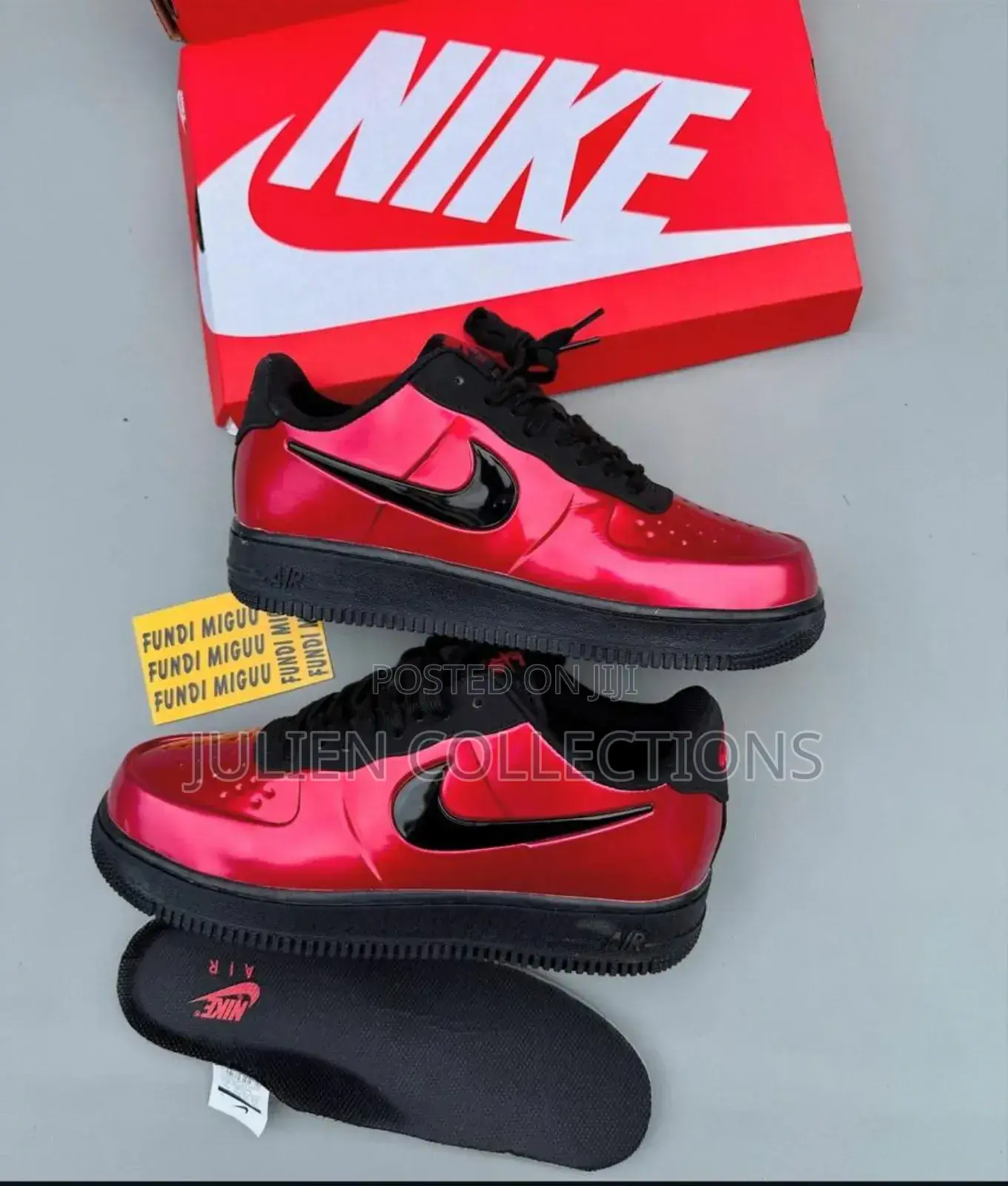 Nike Force 1 Foamposite Af1 Mirror Red