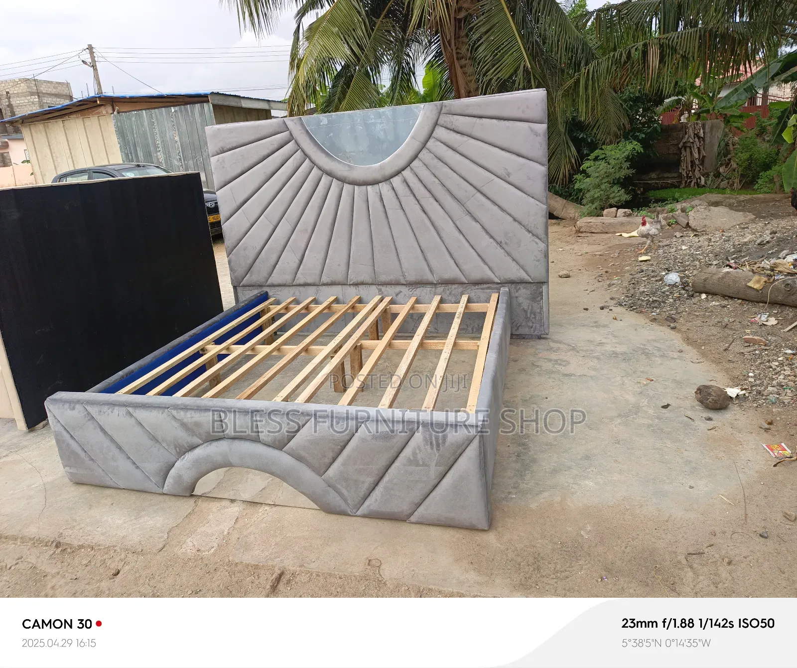 Mirror Queen Size Bed Frame With Side Drawers