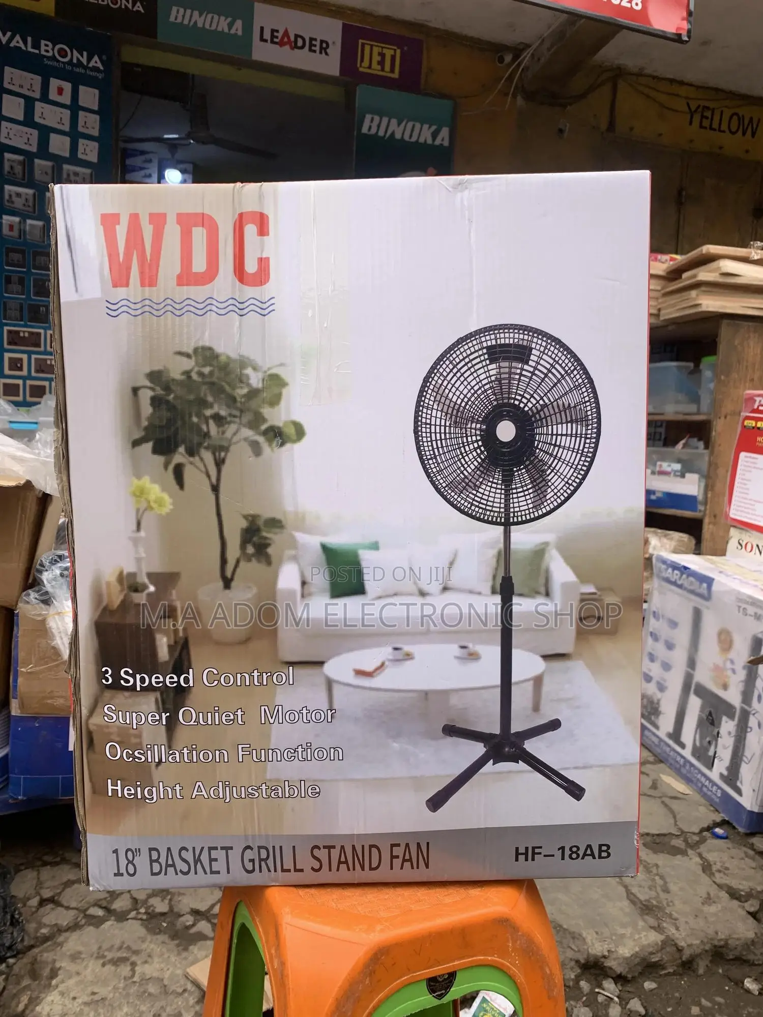WDC 18” Cross Legs Stand Fan