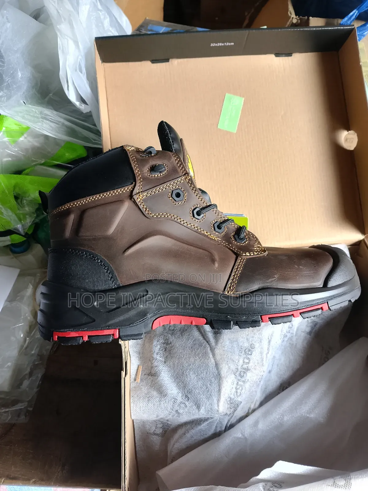 Safetoe Safety Boots <> Brown.