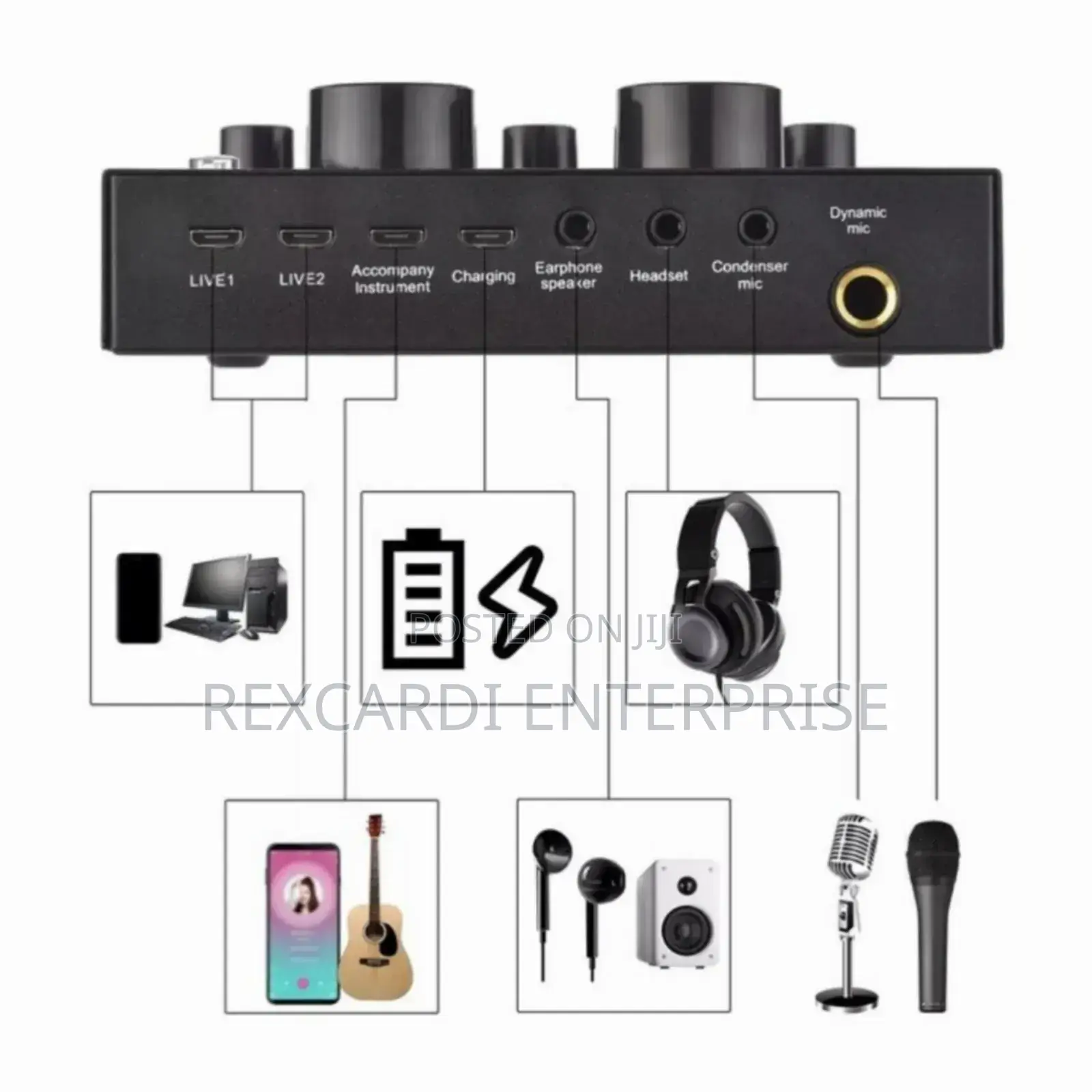 V8 Sound Card for Live Recording and Streaming