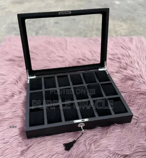 Photo - 18 Grid Velvet Glass Watch Display Box