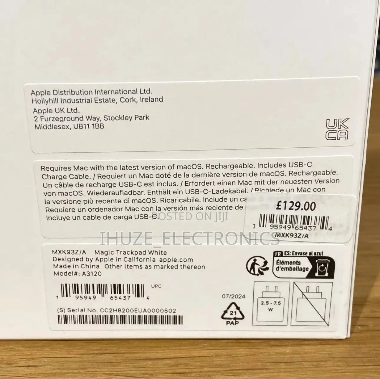 Latest Magic Trackpad (Usb‐C) - White Multi-Touch Surface