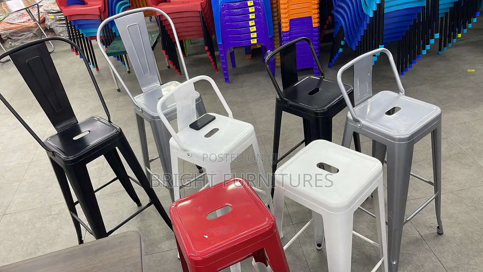 High Quality Metallic Counter Height Bar Stool