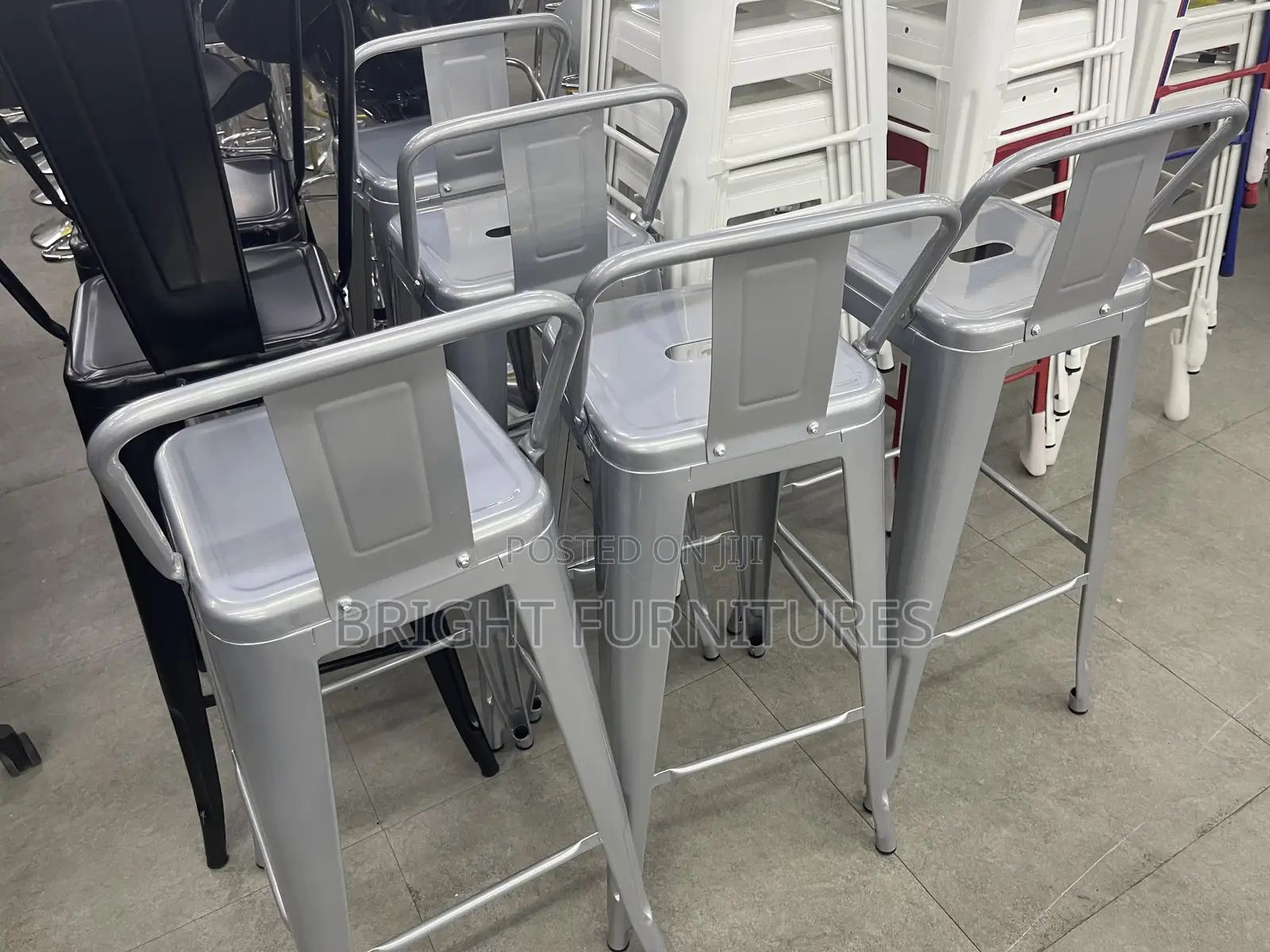 High Quality Metallic Counter Height Bar Stool