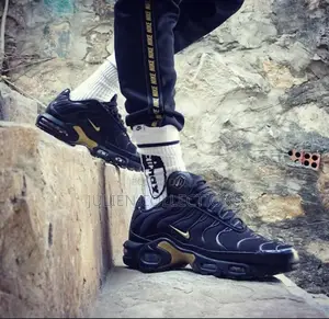 Nike Air Max Tn Trainers Black and Gold