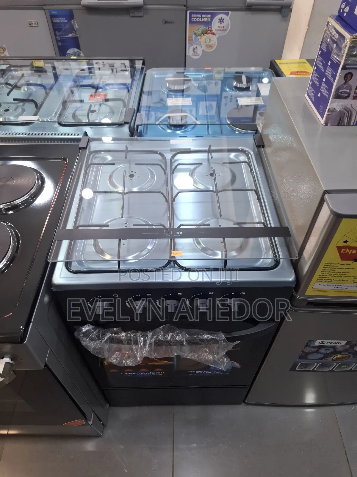 Strong Midea Gas Cooker 50by50 Available With 4 Burners