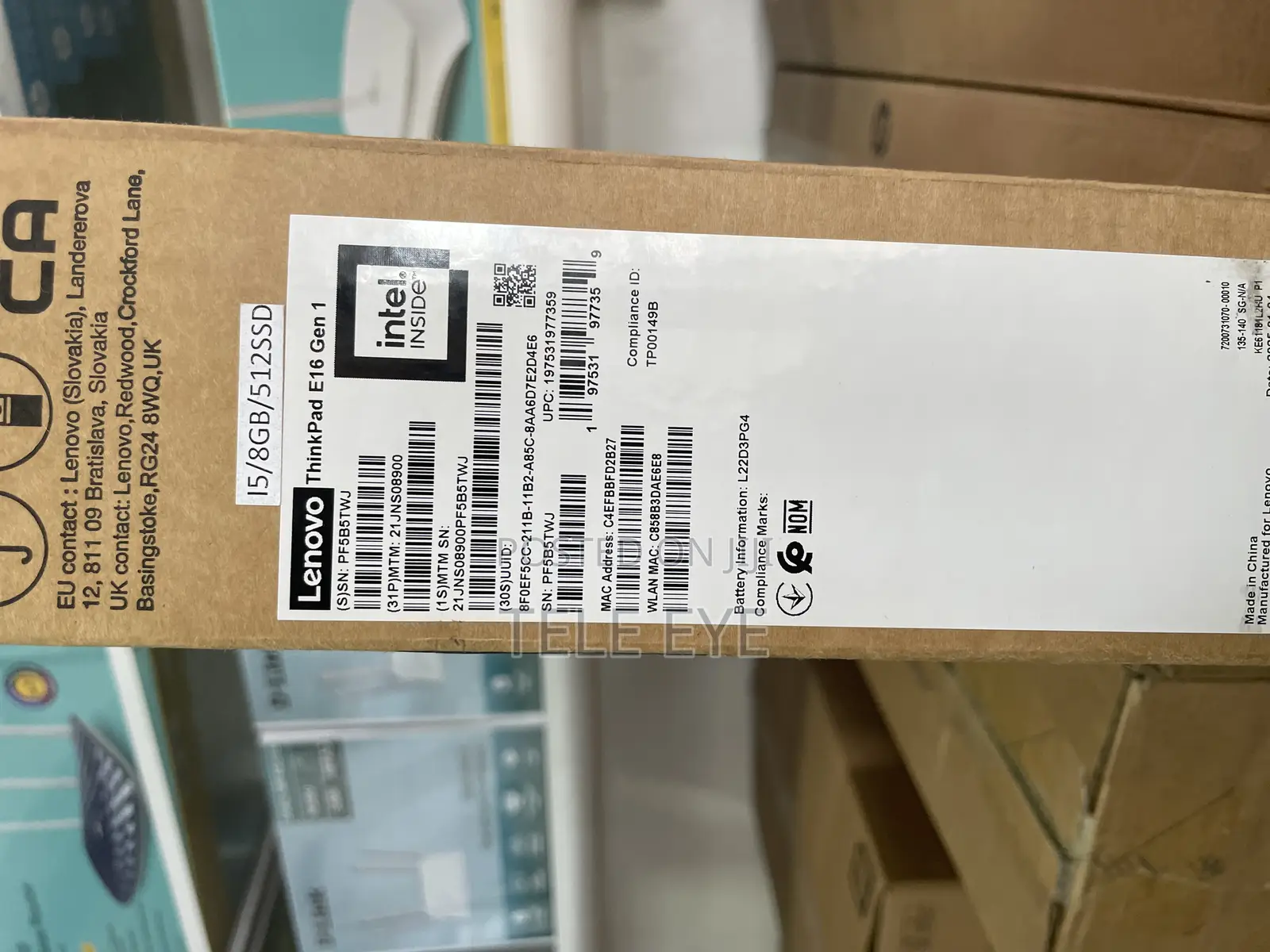 New Laptop Lenovo Thinkpad E16 G1 8GB Intel Core I5 SSD 512GB