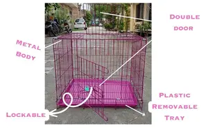 Pink Colored Dog and Cat Cage