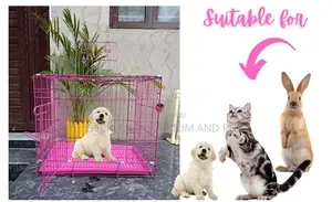 Pink Colored Dog and Cat Cage