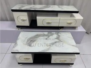 Extendable Tv Stand and Centre Table White, Brown, Black