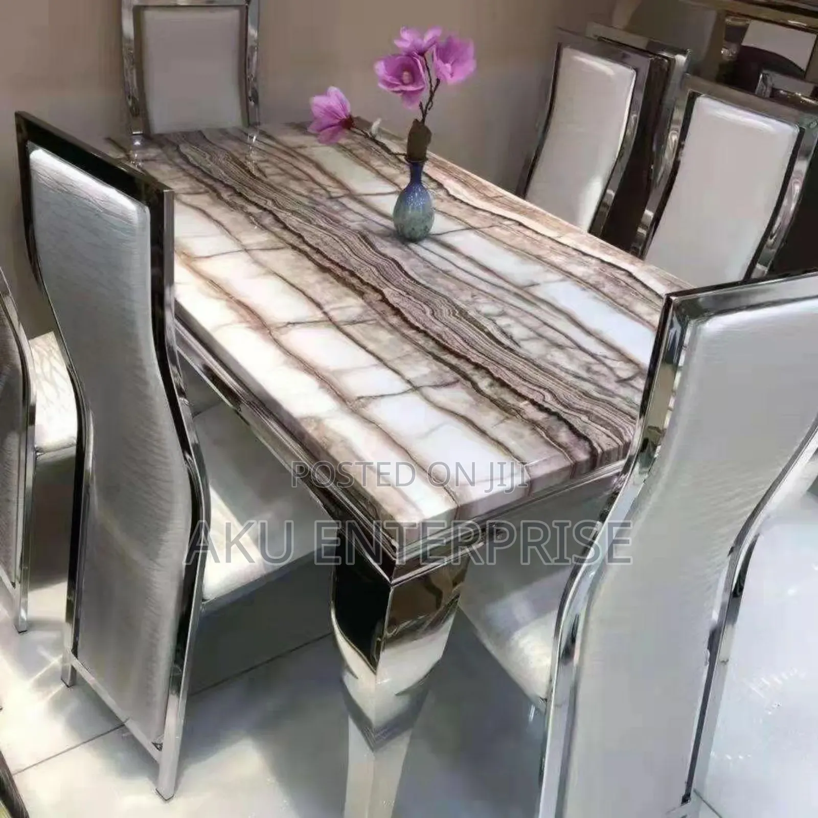 Marble Dinning Table With 6 Chairs