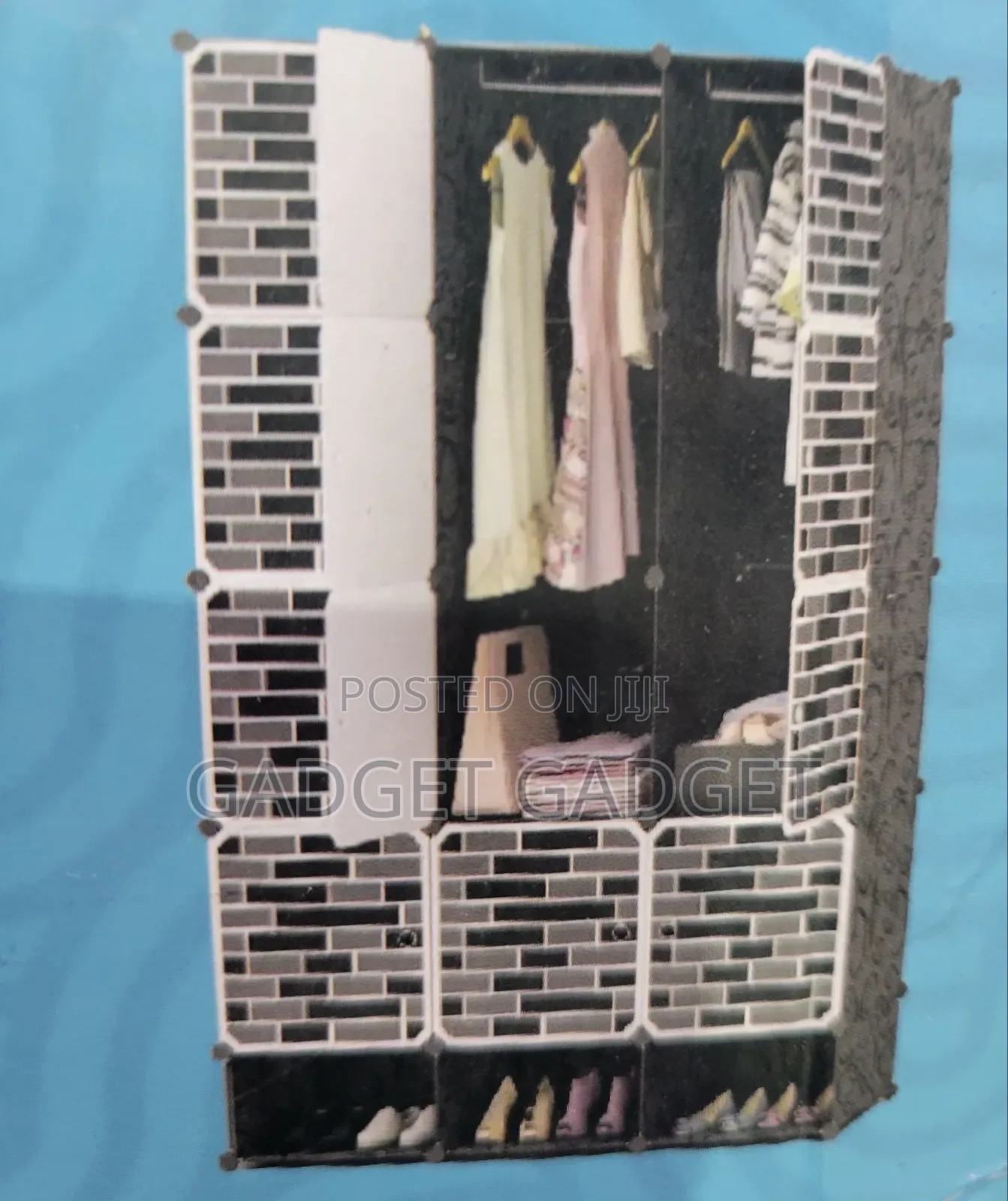 12 Cubes Plastic Wardrobe With Shoe Rack