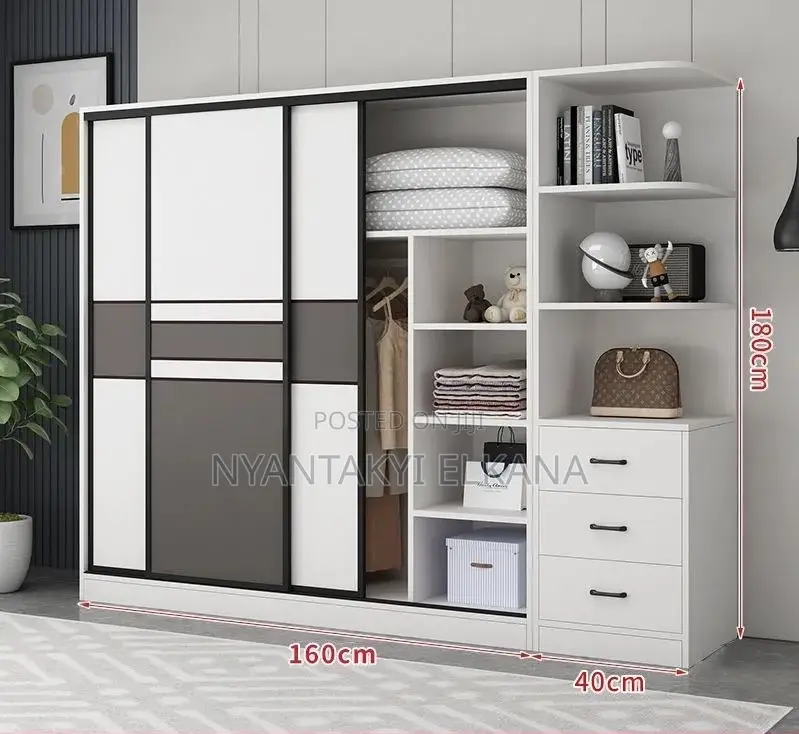 Wardrobe With Side Cabinet