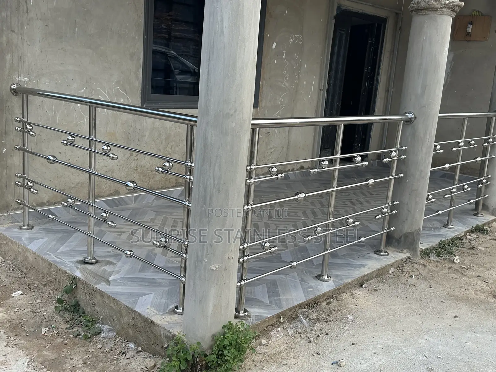 Flower Designs and Glass Balustrade