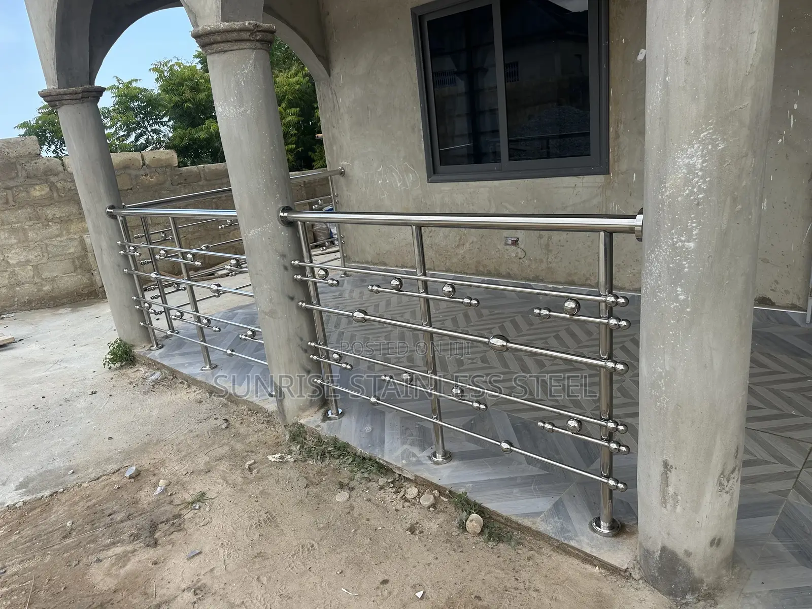Flower Designs and Glass Balustrade