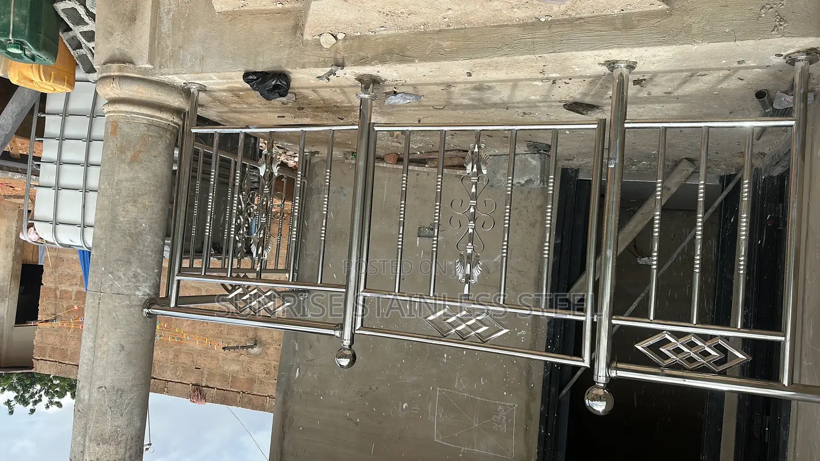 Flower Designs and Glass Balustrade
