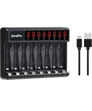 Durapro Rapid Smart LCD 8-Slots Usb Aa Aaa Battery Charger