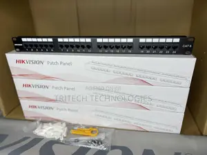 Hikvision Cat6 Patch Panel 24port Gold Plated High Speed
