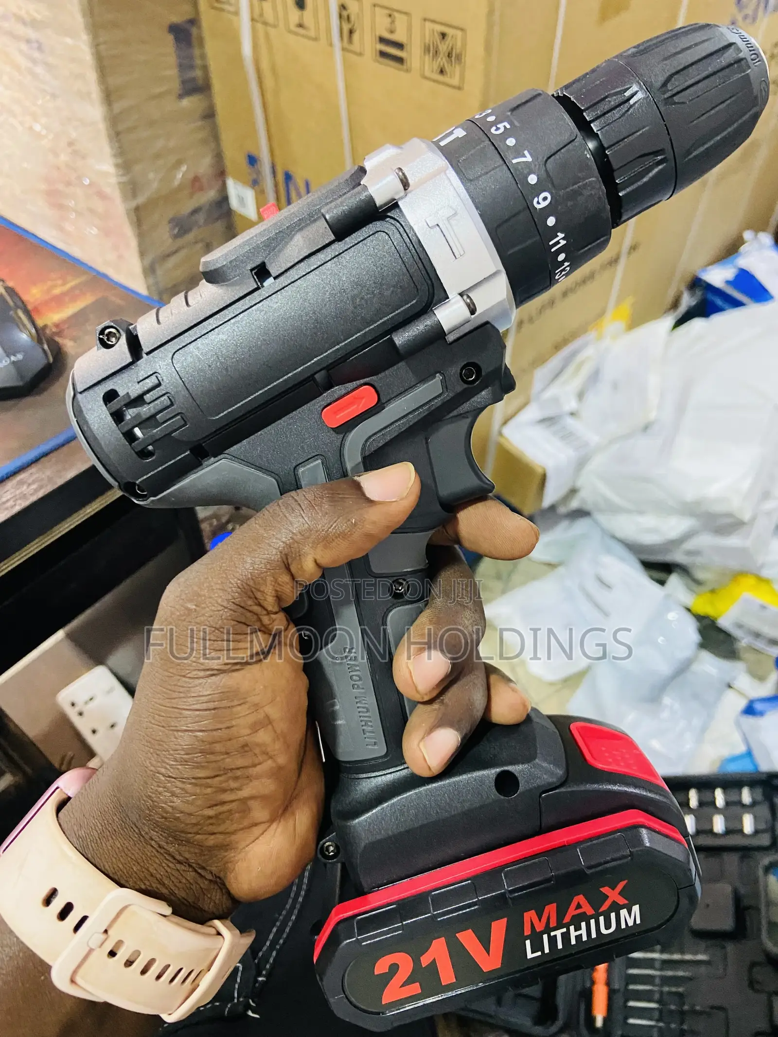 Multifuctional Electric Drill Handheld Screwdriver With 2 Batteries