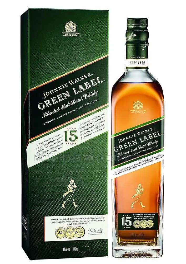 Johnnie Walker Green Label Blended Scotch Whisky 43%Vol 70cl