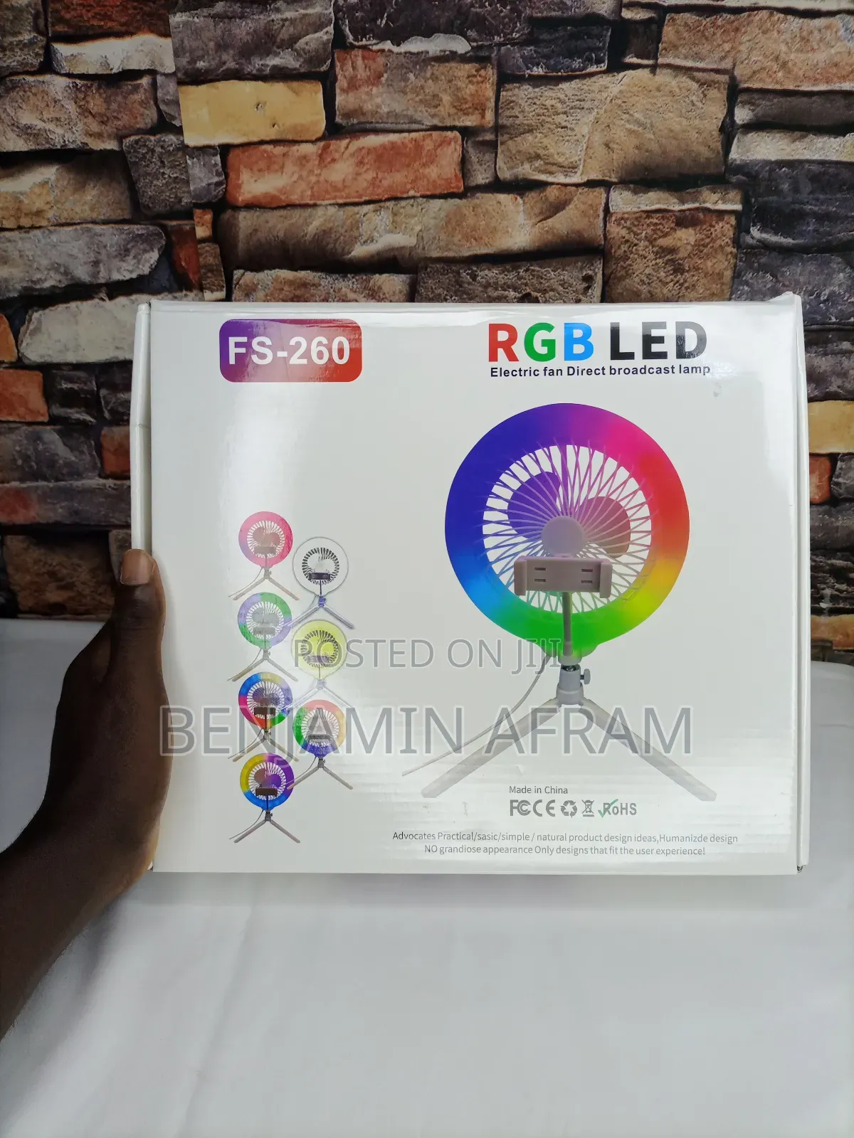Breeze Glow Fan With Tripod And Ring Light