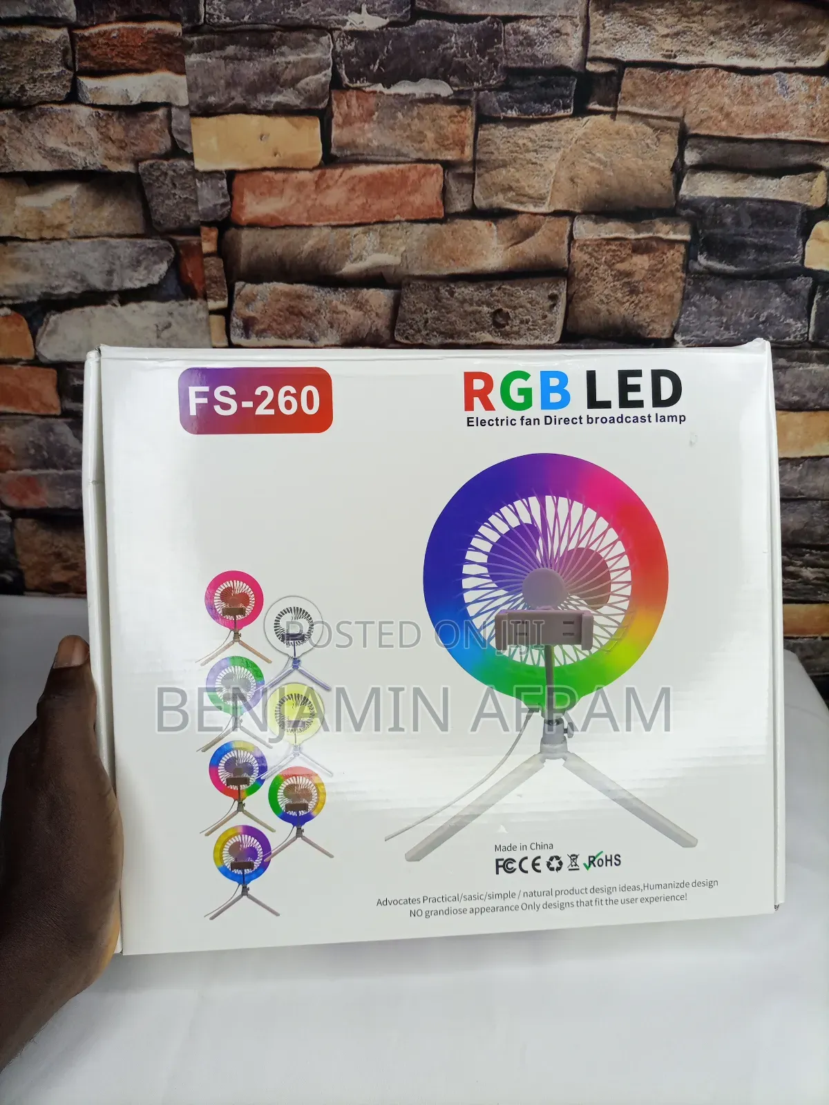 Breeze Glow Fan With Tripod And Ring Light