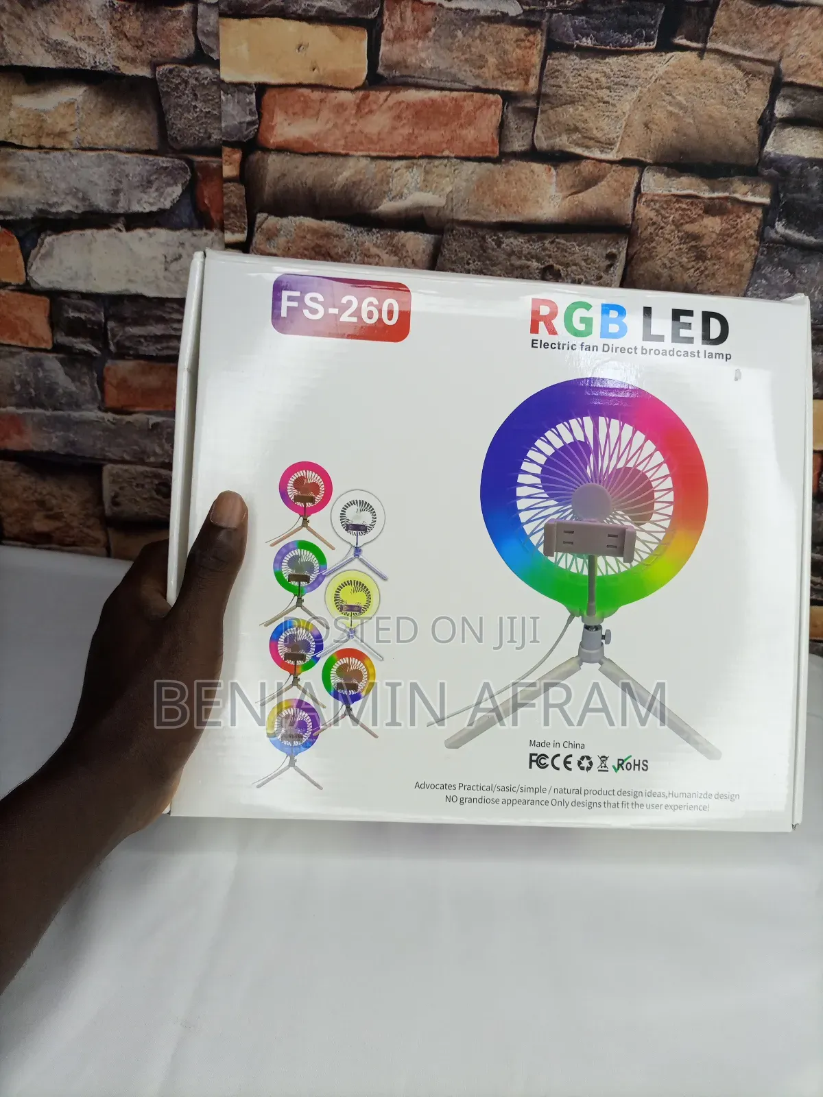 Breeze Glow Fan With Tripod And Ring Light