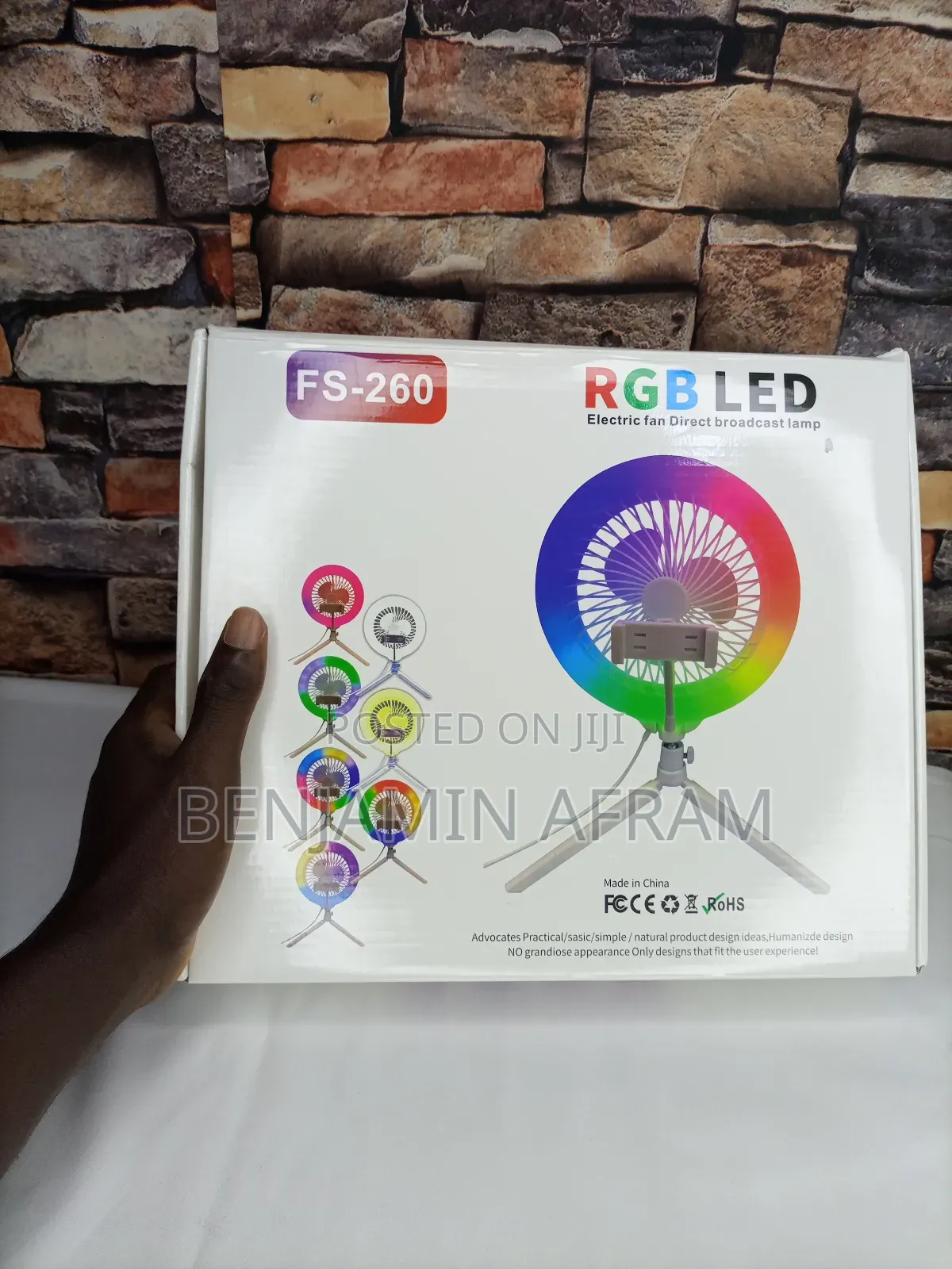 Breeze Glow Fan With Tripod And Ring Light