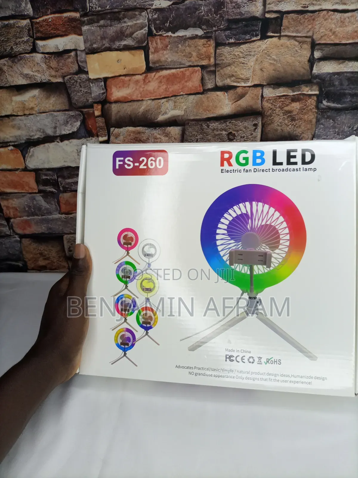 Breeze Glow Fan With Tripod And Ring Light