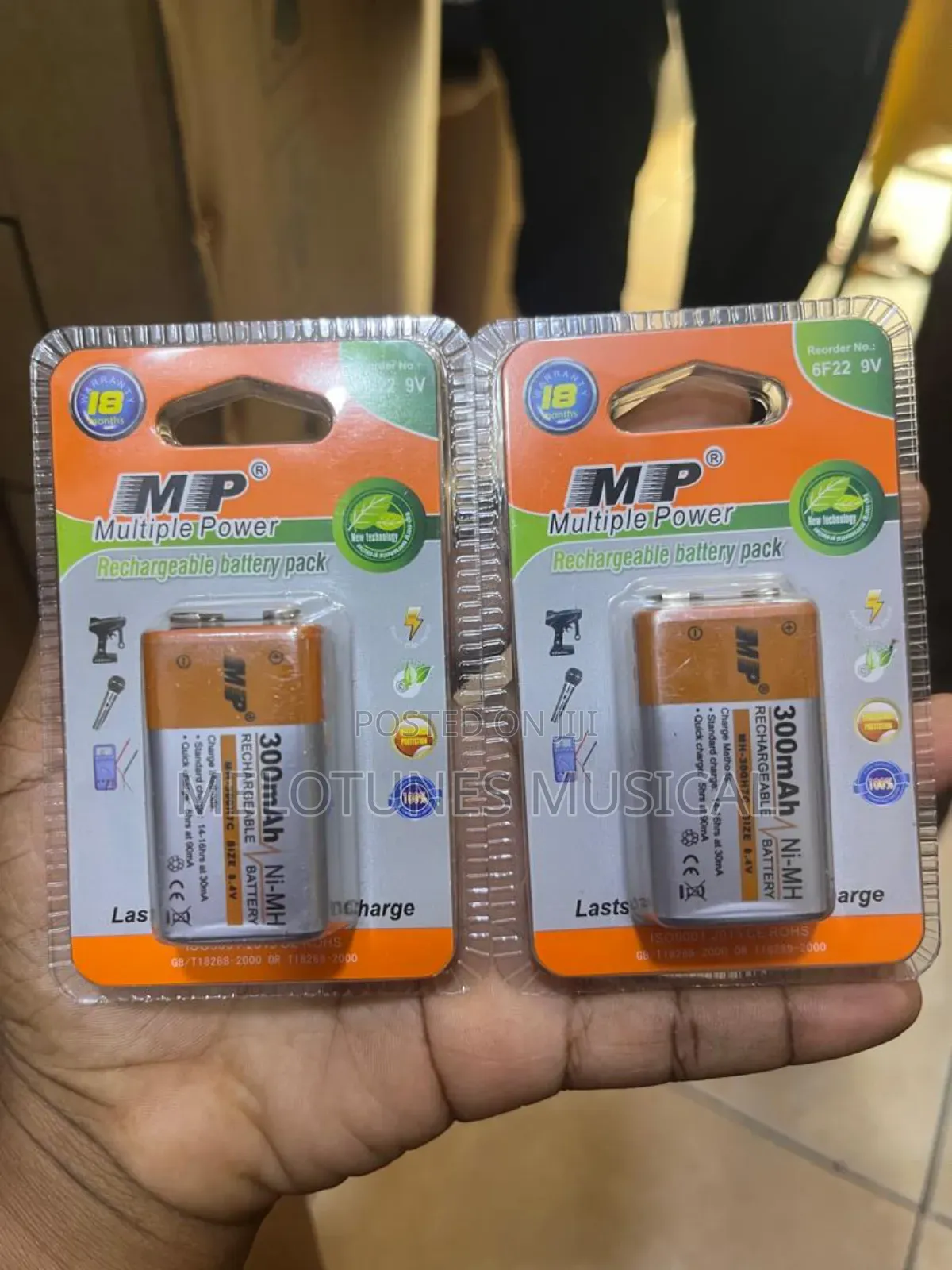 Mp 9volt Rechargeable Batteries