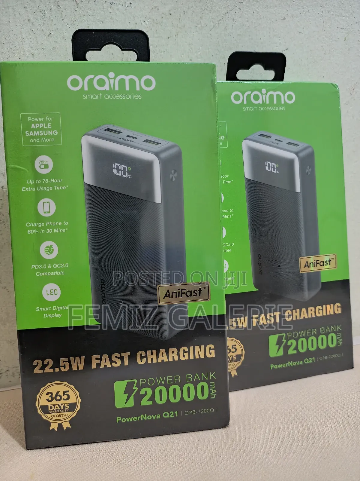 Oraimo Powernova Q21 20000mah 22.5w Power Bank