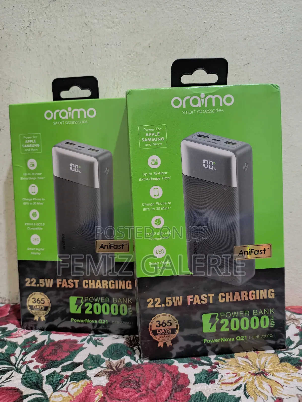 Oraimo Powernova Q21 20000mah 22.5w Power Bank