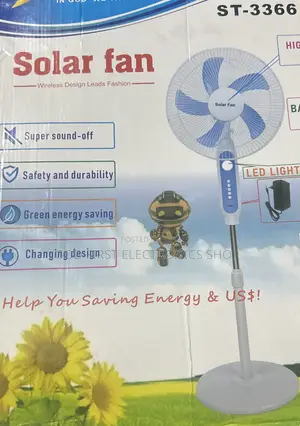 Solar Fan Fast Charging