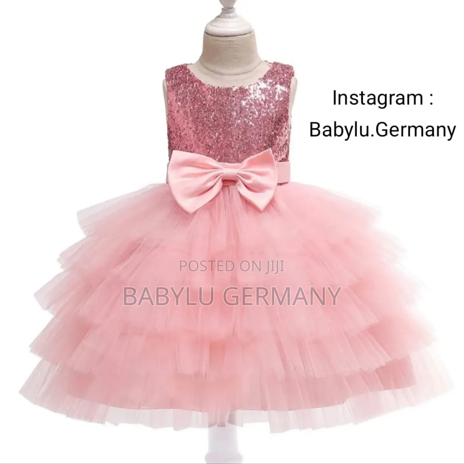 Pink Princess Dress / Ballgown With Front Bow for Girls