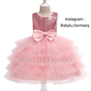 Pink Princess Dress / Ballgown With Front Bow for Girls