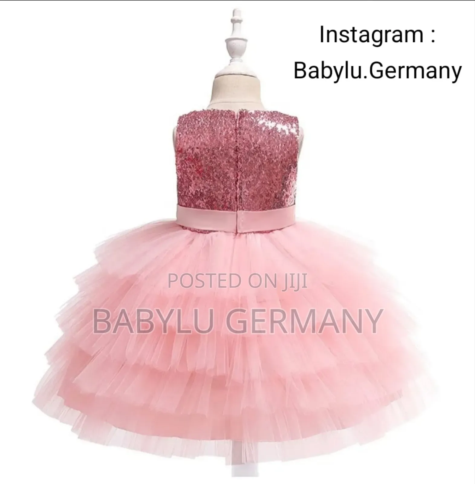 Pink Princess Dress / Ballgown With Front Bow for Girls