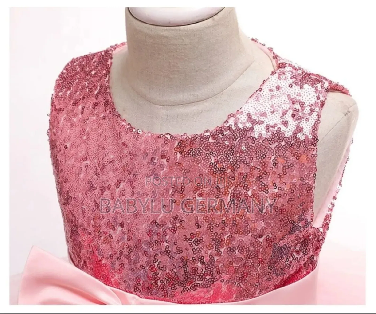 Pink Princess Dress / Ballgown With Front Bow for Girls