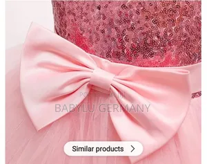 Pink Princess Dress / Ballgown With Front Bow for Girls